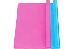 YMJD 2 pz Grandi Tappetino Antiaderente in Silicone per Artigianato, Foglio per Gioielli Artigianali Stampi in Resina Colata Mat 40cm*30cm