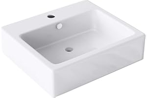 Mai & Mai Countertop Basin Made of Ceramic with Nano-Coating WTH: 53x41x15cm White Bathroom Sink Brussel712