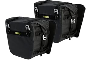 Nelson-Rigg SE-3050-BLK Sierra Dry Saddlebags 100% Waterproof Mount to most Adventure and Dual Sport Motorcycle Racks, Black