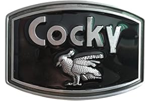 LKMY Cocky Die Cast Chrome Finish Metal,Western Belt Buckle American indian Style (black), Size:Buckle:Approx 3.5"x 2.7"(9cm x 7cm)