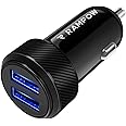 RAMPOW Chargeur Allume Cigare USB - Chargeur Voiture USB Ultra Compact Double Port 4.8A/24W pour iPhone 12/11/X/8/7/6, Samsun