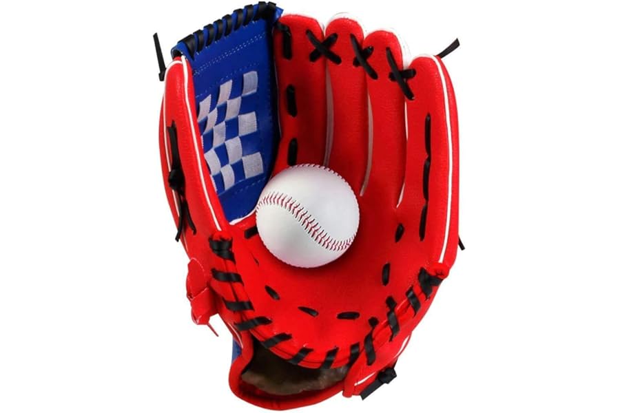Wonninek Baseball Glove Soft Solid PU Leather Thickening Pitcher Softball Gloves for Kids Teens Adult Professional Baseball Mitt Catching