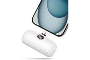 Kuulaa Mini Power Bank, 20 W Szybkie Ladowanie 5000 mAh Przenośna Ladowarka z Wejściem i Wyjściem USB C, PD3.0 Przenośny Bank Baterii Kompatybilny z iPhone 15 Samsung S23/22 Huawei itp