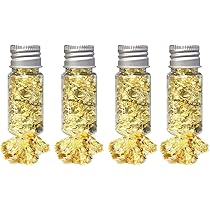 Foglie Oro Commestibile Per Torte - 3 Bottiglie Con Pinzette E Pennello