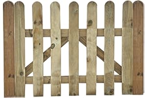 CATRAL Nortene | Puerta Valla Clásica Madera 1x1 M | Cerramientos | Tratamiento Anti-UV | Natural | Madera De Pino