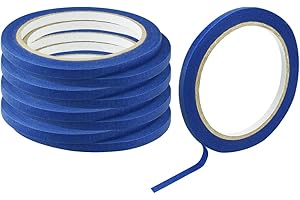 SNAGAROG 9 PCS Rouleaux de Ruban de Masquage de Peinture 6mm*20m Ruban Adhésif de Masquage pour Dessin Ruban de Masquage 6mm Ruban de Masquage pour Papier Aquarelle