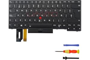 LIAN MO Teclado retroiluminado Compatible con Lenovo ThinkPad T480S E480 E490 T490 L480 L490 P43S E485 E495 R480 R490 S2 3rd Gen L380 L390 (España)