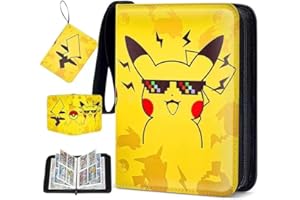 SENCANGXUN Sammelalbum 50 Seiten 400 Karten Kapazität, Sammelkartenalben für Card Collection Karten,Wasserdicht PU Leder Sammelalbum Karten-Schutzalbum mit Reißverschluss,Sammelmappe Karten Albumhalter