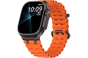 TiMOVO Ocean klockarmband kompatibel med Apple Watch Ultra 3/2/1 49 mm, ventilerande sportband med förbättrad metallkontakt f