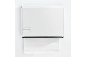 Modundry Dispensador de Toallas de Papel para Secado de Manos, Montado en Pared, Comercial Dispensador Papel Secamanos Admite 200 Toallas -Blanco