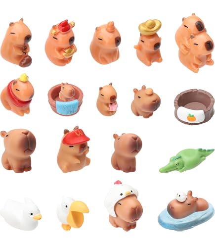 Capybara Kawaii 13 Figurines Mini Capybara En Résine - Déco Jardin, Maison De Poupée, Micro Paysage Mini Objet Capybara Kawaii 13 Figurines Mini Capybara En Résine - Déco Jardin, Maison De Poupée, Micro Paysage Mini Objet