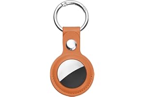 Ainiv Llavero para AirTag, 1 Pieza Llaveros para AirTag Funda Protectora, PU Localizador Portátil Antipérdida, Protectora de Cuero Funda Bluetooth Tracker Mascotas y Mochilas