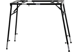 Classic Cantabile Składany stojak na keyboard – do pianina cyfrowego lub keyboardów – powierzchnia nośna wysuwana – regulacja wysokości od 65 – 110 cm – czarny