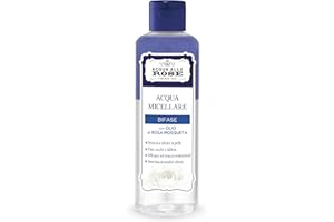 Acqua alle Rose Eau Micellaire Biphasée, Nettoyant Démaquillant à l'huile de Rose, Ingrédients Naturels, Action Démaquillant et Nettoyant, Excellent pour le Maquillage Waterproof, 200 Gr