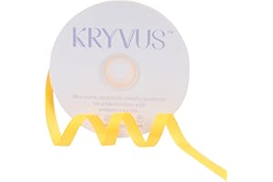 Kryvus Grosgrain Ribbon, Maize Yellow Ribbon 10mm x Continuous 45 Metres, Maize Yellow Grosgrain Ribbon Perfect for Gift Wrapping, Crafts, Sewing, Wedding Decor, DIY Hair Accessories and More