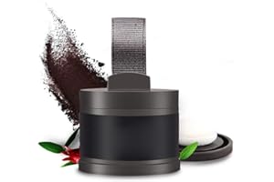 PONGNAS Ombretto per Capelli Ricrescita, Polvere di Copertura Ombra Attaccatura dei Capelli per Riempire i Capelli Diradati Root Cover Up Hair Filler Powder (Nero)