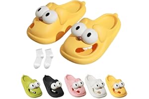 WIWIDANG Tongue Kiss Slippers, kapcie z pocałunkiem języka, urocze, zabawne kapcie 3D Big Eye Dog