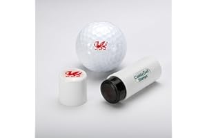CaddyGolfStamps Welsh Wales Flag Football Design Golf Ball Stamper Stamp Marker Personalise your Golf Balls Golf Gift Birthday Gift