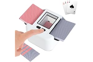 KUWUNG Automatischer Kartenmischer, Kartenmischmaschine, Kartenmischmaschine Elektrische mit 2000mAh wiederaufladbarer eingebauter Batterie(Leises Modell USB und batteriebetrieben)