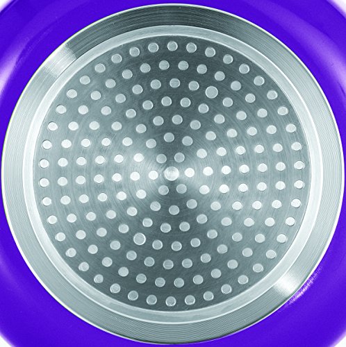 bratmaxx 09742 Stielkasserolle, Keramikbeschichtung, backofengeeignet, Topf mit Thermoboden, Induktion, fettarm kochen, aluminium, 16 cm, lila - 4