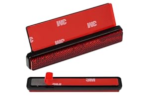 evermotor Catadioptrico Homologowany motocykl, 2 sztuki 108 mm reflektor z 1 aluminiowym uchwytem 150°, motocykl mini odblaskowy tylny kocie oko