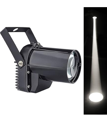 U`King LED Pinspot Lights with 30W RGBW Stage Spotlight Effect by dmx512 Great for Home DJ Disco Wedding Dance Party Mirror Ball Lighting (Black