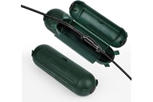 Deepboom Multiprise Exterieur Étanche, 2Pcs Prise Green Up, Boîte De Branchements Électriques Extérieure Résistant Aux Intempéries IP68, Boite Etanche Electrique Exterieur, Pour Jardin Et Camping