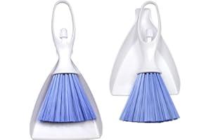 EHDWXVZM 2 Frasi Mini Scopi per La Pulizia, Piccole Spazzole per La Pulizia E Pale per La Pulizia, Spazzole A Mano E Paletta, Detergente per Tastiera, Scope da Tavolo con Spatola.