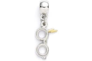 Harry Potter Silver Plated Lightning Bolt with Glasses Slider Charm by The Carat Shop