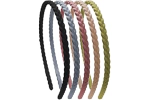 BIVBWQU 5 Pezzi Cerchietti Semplici Fasce per Capelli Denti Fasce per Capelli Sottili Cerchietti Colorato Antiscivolo Cerchietto per capelli in plastica per Donne e Ragazze
