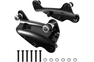 Eumti Gloss Black 4-Point Docking Hardware Kit for Harley Touring 2009-2013,Custom Quick Release Tour Pack Luggage Rack Backrest Replacement 54246-09A Fit for CVO Road King Street Road Electra Glide