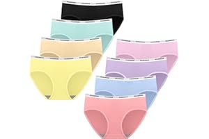 AYBUY Unterwäsche für Mädchen, 8er-Pack weiche Mädchen-Slips, Atmungsaktive, Bequeme und weiche Mädchen-Slip für Jugendliche