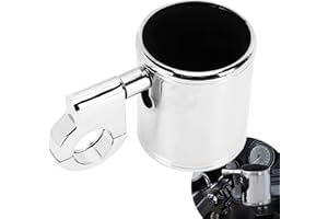 EBTOOLS Porte-gobelet pour Guidon de Moto Chrome Réglable pour Moto Boisson Bouteille d'eau Porte-gobelet Universel pour Guidon de 22-32mm