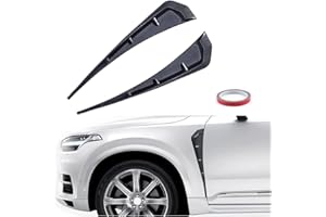 Ygapuzi 2PCS General Motor Fender Ventilazione laterale ABS Spoiler Spoiler Copricuscini decorativi 16,1 pollici Honda Civic Fender Inside Griglia Spoiler (Fibra di carbonio)