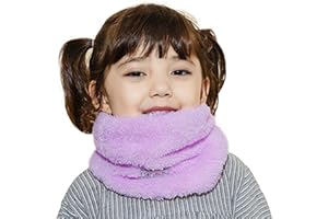 iNszkoos Scaldacollo a doppio strato in peluche per bambini 2-12 anni ragazze ragazzi inverno morbido pile scaldacollo scaldacollo bambino peloso sciarpa fazzoletto da collo accessorio per il freddo