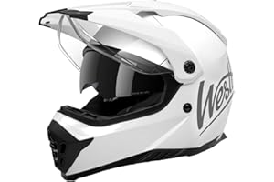 Westt Casco Moto Integrale - Casco Motocross Doppia Visiera ECE DOT Certificato - Casco Cross Per Uomo Donna Casco Da Moto Da Strada