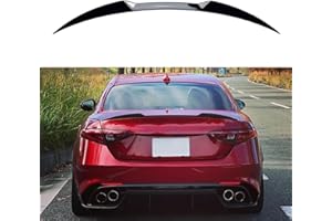 YFZCLYZAXET Spoiler Posteriore per Auto per Alfa Romeo Giulia 2015-2024,Spoiler Ali di Coda del Bagagliaio in ABS,Nero Lucido,Glossy Black
