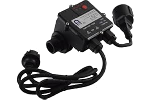 Agora-Tec® Durchflusswächter DWv-10 verkabelt, Pumpen Druckschalter zur Pumpensteuerung für Kreiselpumpen, Tauchpumpen, Tiefbrunnenpumpen und Hauswasserwerke
