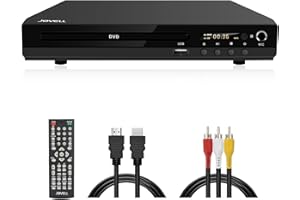 Reproductor de DVD para TV con Euroconector, JOVELL Reproductores de DVD Multiregión con Entrada USB, Salida HDMI AV, PAL NTSC Integrado, Reproduce Varios Formatos (No BLU-Ray, Modelo-170)