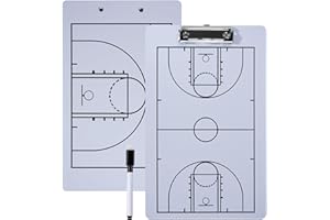 RoseFlower Lavagna Tattica Basket, Cartellina Tattica Magnetica per Allenatore di Basket, Basket Allenatore Board Basketball Coaching Board Lavagnetta con Penne Gomma Magneti per Insegnare Formazione