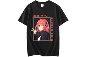 westtrend The Quintessential Quintuplets Nakano Nino T-Shirts Anime The Quintessential Quintuplets Cosplay Sweat À Manches Courtes Nakano Nino T-Shirt D'été Haut Pull