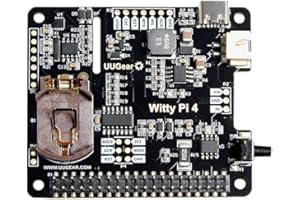 SB COMPONENTS Witty Pi 4: Realtime Clock and Power Management for Raspberry Pi,Witty Pi 4 supports all Raspberry Pi models with a 40-pin header such as 4B, 3B+, 3B, 3A+, 2B, B+, A+, Zero, Zero W