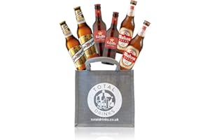 ROYCE MORGAN Premium Spanish Lager Mixed Case Gift Set of 6 Beers World Beer Gift in Jute Estrella Damm, San Miguel, Mahou Perfect for Father's day