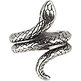 Bague Serpent Or Acier Inoxydable Doré Ajustable Femme
