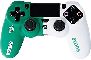 FANTROLLER Offiziell lizensierte Schutzhülle kompatibel für PS4 Controller Zubehör SV Werder Bremen Anti-Rutsch Schutzhülle Skin Case für FIFA und Bundesliga Fans