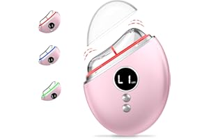 EMS Gua Sha, Robofun Gesichtsmassagegerät Gua Sha Elektrisch Gegen Falten mit Vibration & Wärme, Face Lifting Gerät mit Rotlicht, Blau, Grün, Für Gesicht Anti Falten Anti Aging -Rose