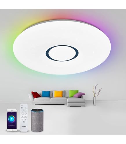 LED Deckenlampe Mit White Noise JDONG LED Deckenleuchte Mit App & White Noise - Dimmbar Mit Bluetooth JDONG App Steuerung 54W Farbwechsel Weißes Rauschen