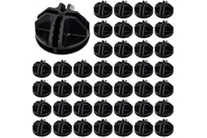 JORZER Lot de 40 cubes de rangement en plastique noir emboîtables pour étagères