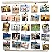 MOVEONSTEP Multi Photo Frames/Picture Frames for Wall Hanging Display - Collage Photo Frames with 5 Lines and 30 Pegs for Home Party Bedroom Wall Decorations-Deep Color