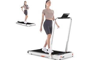 HomeFitnessCode Walking Pad Treadmill, 2.5HP Folding Treadmill with Double Shock Absorption | Widened Running Belt | LED Display for Office Home Use